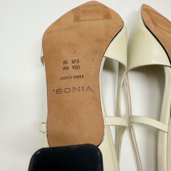 New Vince Bianca Leather Slingback Heel In Moonlight Sz 6 - Picture 13 of 13